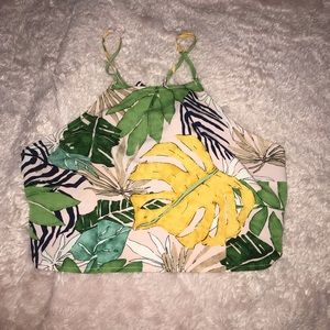 Floral Crop top with a tie back!
